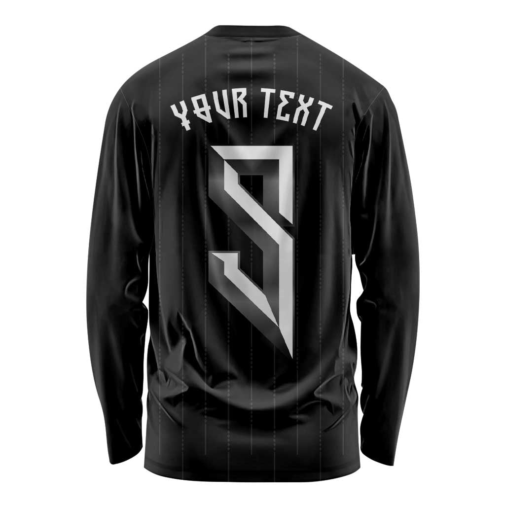 Custom Norwegian Football Long Sleeve Shirt Runic and Nordic Motifs - Wonder Print Shop