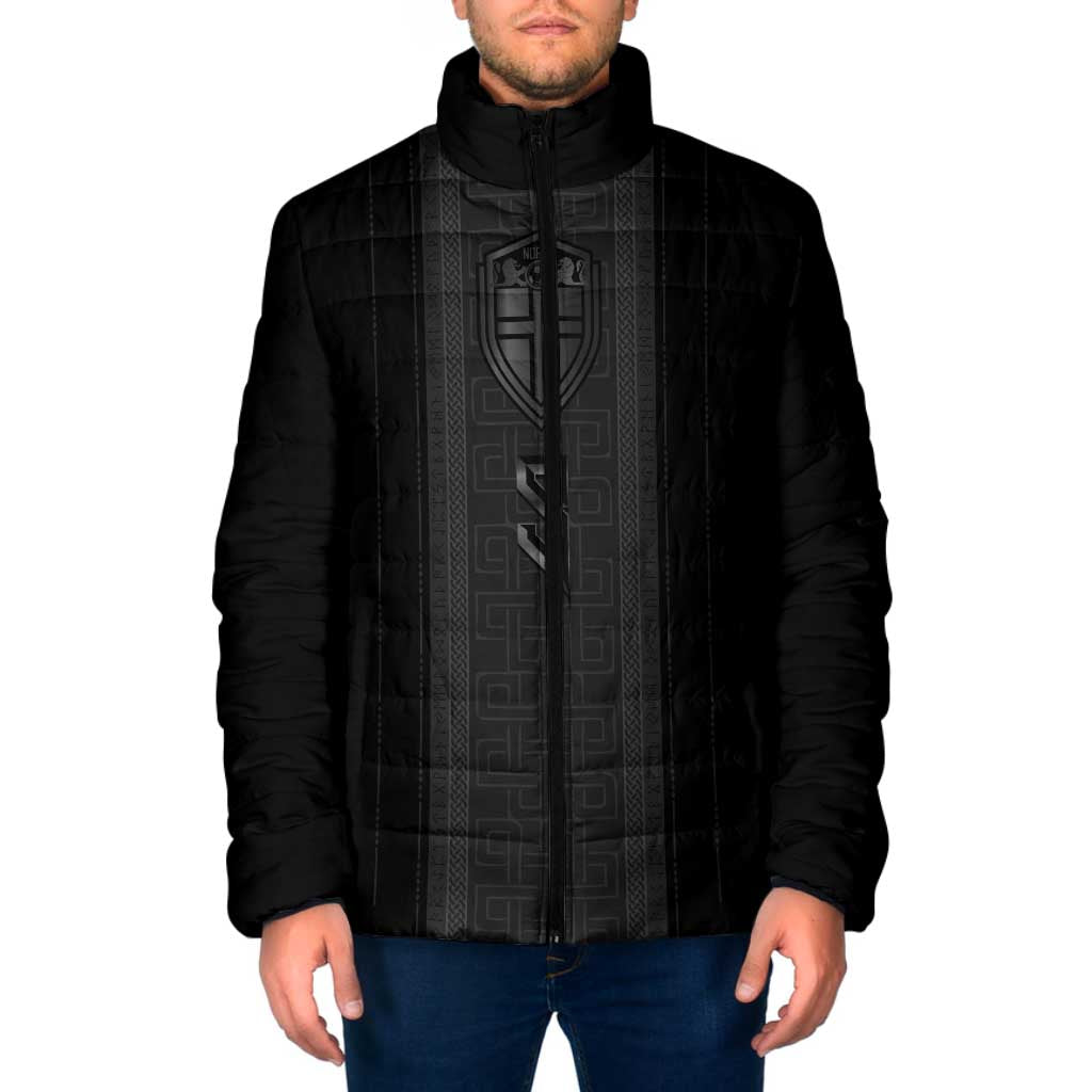 Custom Norwegian Football Padded Jacket Runic and Nordic Motifs - Wonder Print Shop