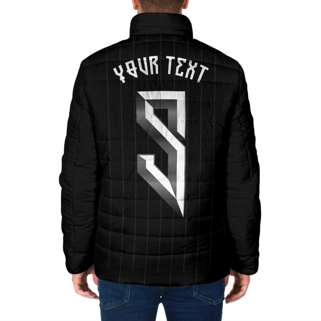 Custom Norwegian Football Padded Jacket Runic and Nordic Motifs - Wonder Print Shop
