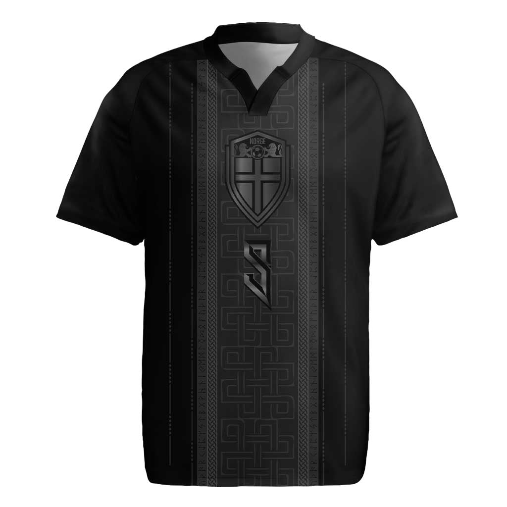 Custom Norwegian Football Rugby Jersey Runic and Nordic Motifs - Wonder Print Shop