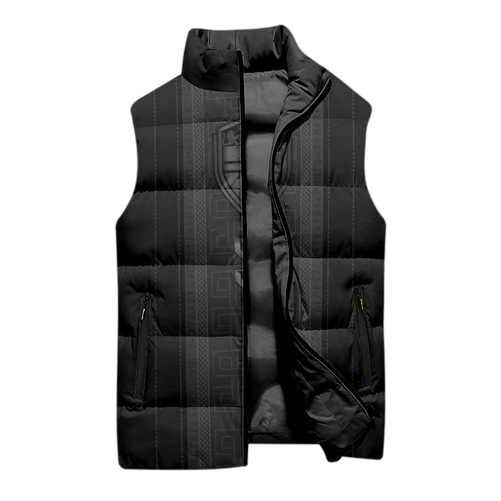 Custom Norwegian Football Sleeveless Puffer Jacket Runic and Nordic Motifs - Wonder Print Shop