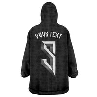 Custom Norwegian Football Wearable Blanket Hoodie Runic and Nordic Motifs - Wonder Print Shop