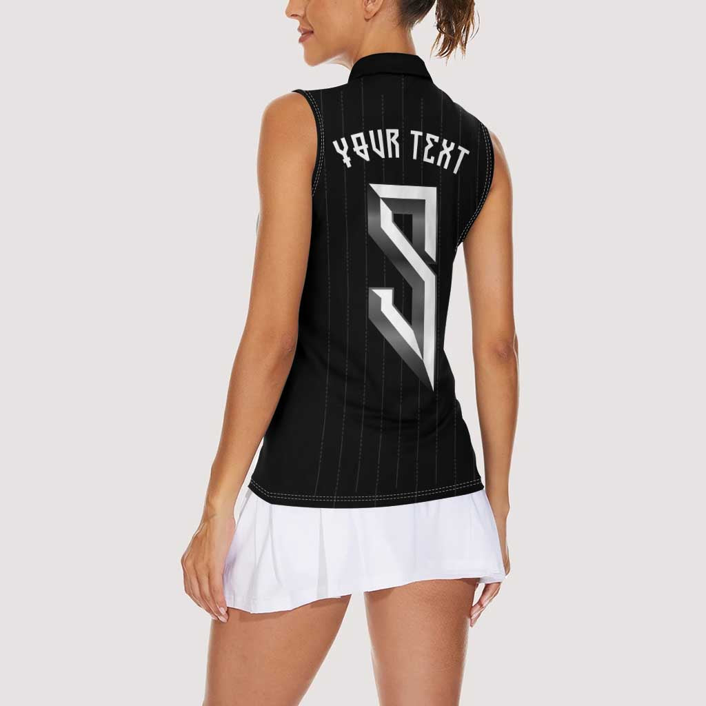 Custom Norwegian Football Women Sleeveless Polo Shirt Runic and Nordic Motifs - Wonder Print Shop