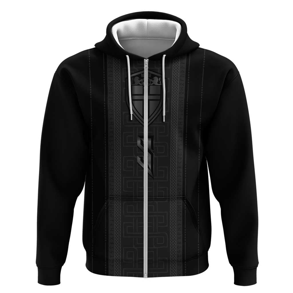 Custom Norwegian Football Zip Hoodie Runic and Nordic Motifs - Wonder Print Shop
