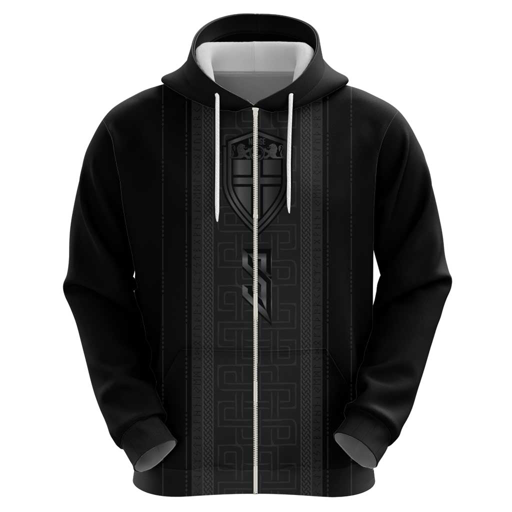 Custom Norwegian Football Zip Hoodie Runic and Nordic Motifs - Wonder Print Shop