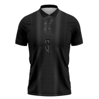 Custom Norwegian Football Zipper Polo Shirt Runic and Nordic Motifs - Wonder Print Shop