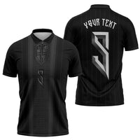 Custom Norwegian Football Zipper Polo Shirt Runic and Nordic Motifs - Wonder Print Shop