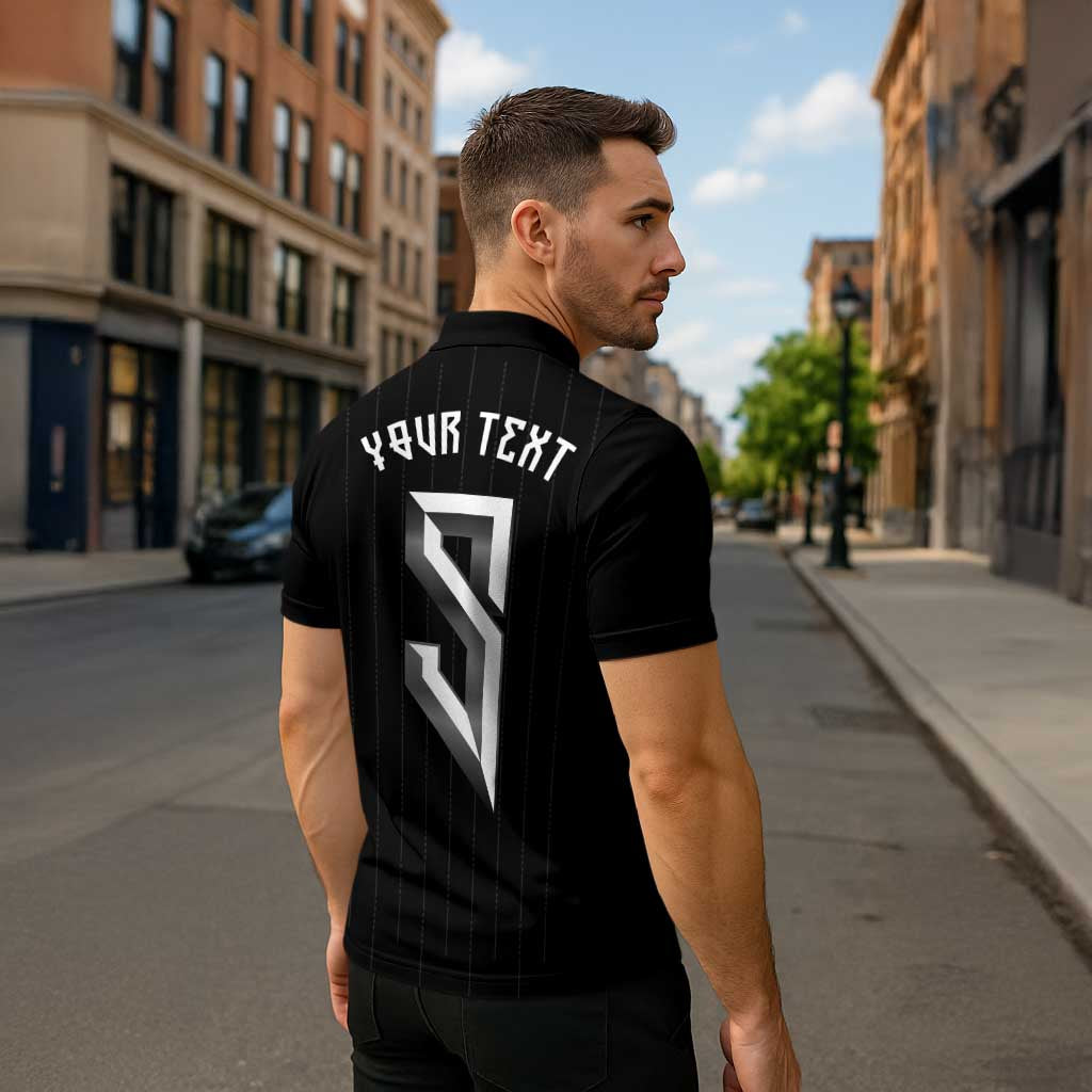 Custom Norwegian Football Zipper Polo Shirt Runic and Nordic Motifs - Wonder Print Shop
