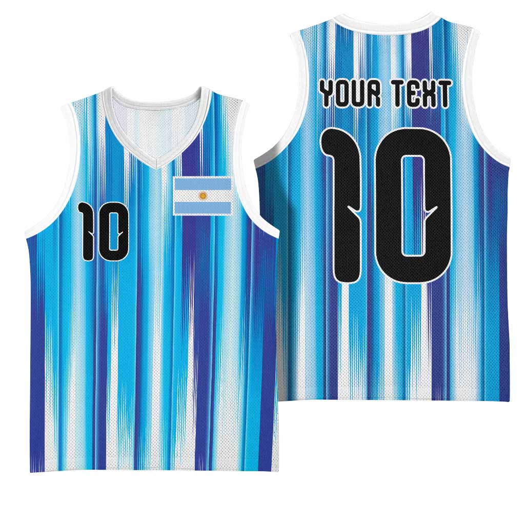 Custom Argentina Football Basketball Jersey La Albiceleste 2026 - Wonder Print Shop