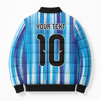 Custom Argentina Football Bomber Puffer Jacket La Albiceleste 2026 - Wonder Print Shop
