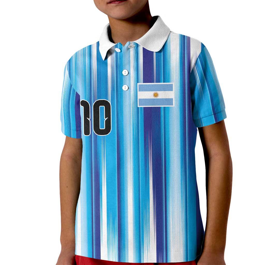 Custom Argentina Football Kid Polo Shirt La Albiceleste 2026 - Wonder Print Shop