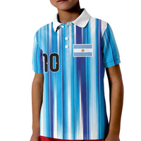 Custom Argentina Football Kid Polo Shirt La Albiceleste 2026 - Wonder Print Shop