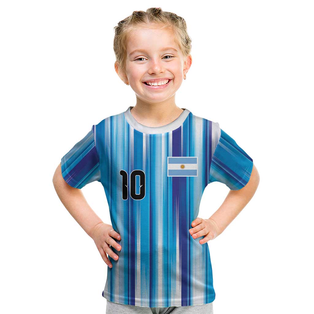 Custom Argentina Football Kid T Shirt La Albiceleste 2026 - Wonder Print Shop