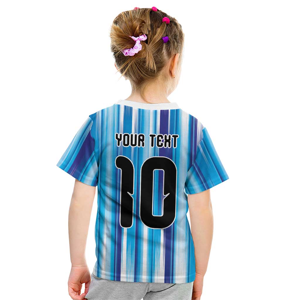 Custom Argentina Football Kid T Shirt La Albiceleste 2026 - Wonder Print Shop