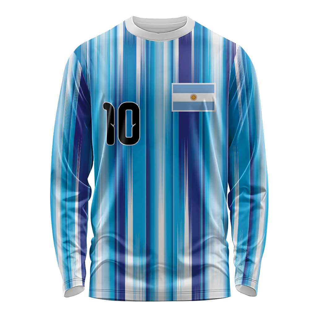Custom Argentina Football Long Sleeve Shirt La Albiceleste 2026 - Wonder Print Shop