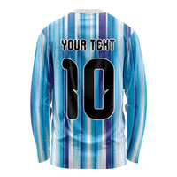 Custom Argentina Football Long Sleeve Shirt La Albiceleste 2026 - Wonder Print Shop