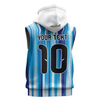 Custom Argentina Football Sleeveless Hoodie La Albiceleste 2026 - Wonder Print Shop