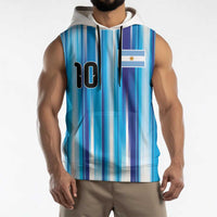 Custom Argentina Football Sleeveless Hoodie La Albiceleste 2026 - Wonder Print Shop