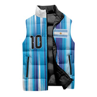 Custom Argentina Football Sleeveless Puffer Jacket La Albiceleste 2026 - Wonder Print Shop