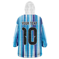 Custom Argentina Football Wearable Blanket Hoodie La Albiceleste 2026 - Wonder Print Shop