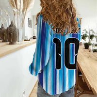Custom Argentina Football Women Casual Shirt La Albiceleste 2026 - Wonder Print Shop