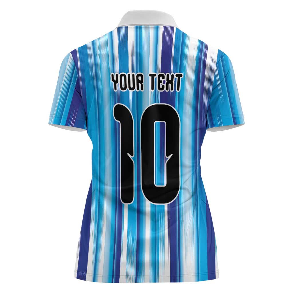 Custom Argentina Football Women Polo Shirt La Albiceleste 2026 - Wonder Print Shop