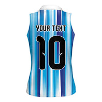 Custom Argentina Football Women Sleeveless Polo Shirt La Albiceleste 2026 - Wonder Print Shop