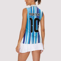 Custom Argentina Football Women Sleeveless Polo Shirt La Albiceleste 2026 - Wonder Print Shop