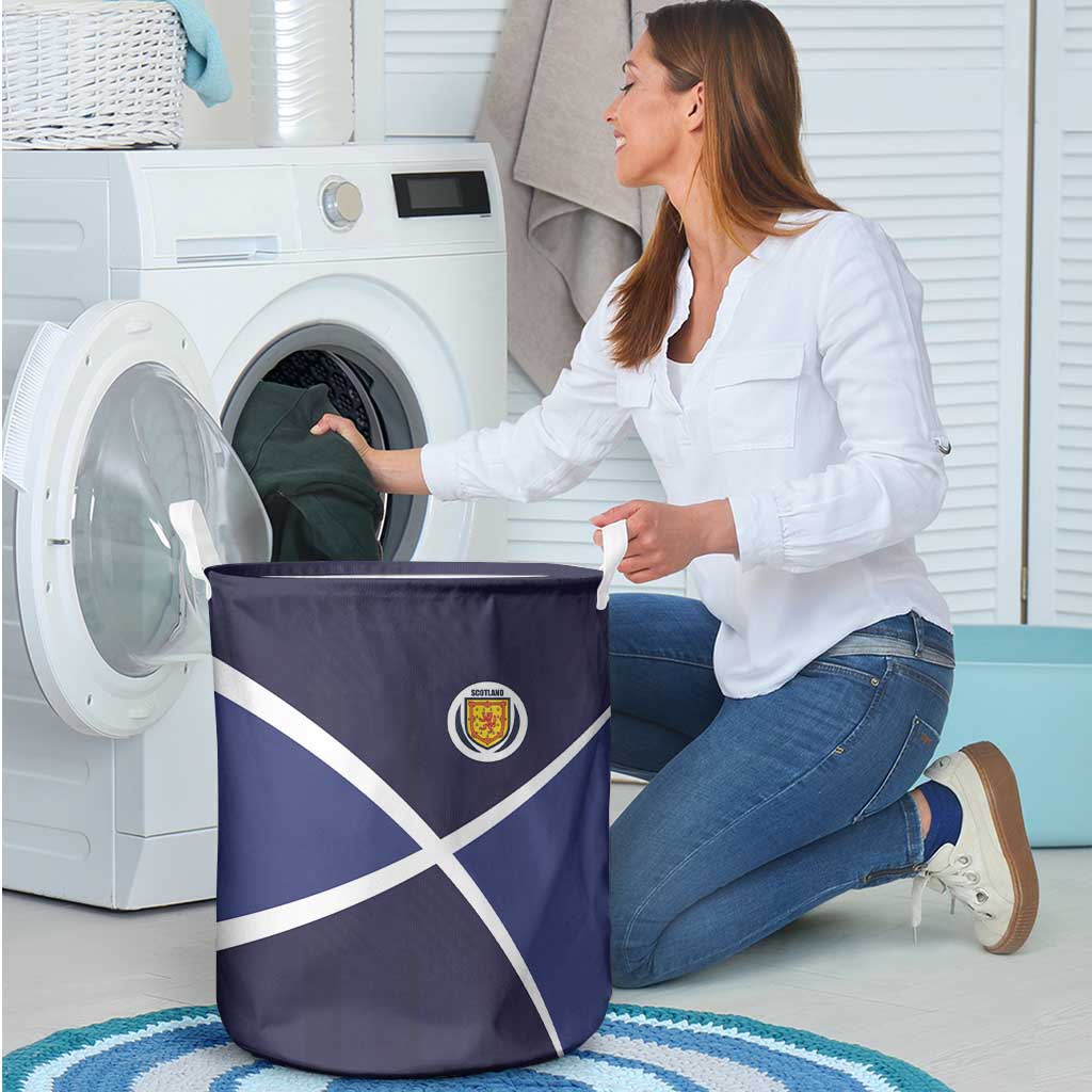 Scotland Football Laundry Basket Tartan Patchwork Pattern Scottish Saltire Flag Style