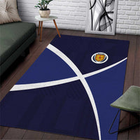 Scotland Football Area Rug Tartan Patchwork Pattern Scottish Saltire Flag Style