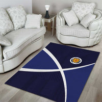 Scotland Football Area Rug Tartan Patchwork Pattern Scottish Saltire Flag Style