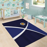 Scotland Football Area Rug Tartan Patchwork Pattern Scottish Saltire Flag Style