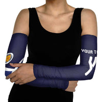 Custom Scotland Football Arm Sleeves Tartan Patchwork Pattern Scottish Saltire Flag Style