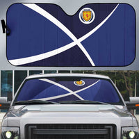 Scotland Football Auto Sun Shade Tartan Patchwork Pattern Scottish Saltire Flag Style