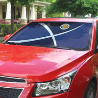 Scotland Football Auto Sun Shade Tartan Patchwork Pattern Scottish Saltire Flag Style