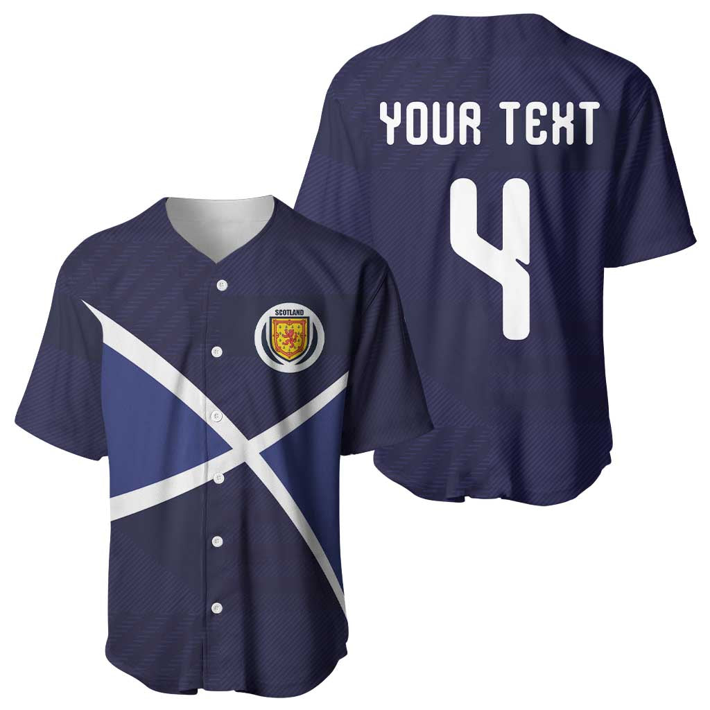 Custom Scotland Football Baseball Jersey Tartan Patchwork Pattern Scottish Saltire Flag Style