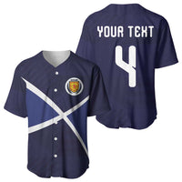 Custom Scotland Football Baseball Jersey Tartan Patchwork Pattern Scottish Saltire Flag Style