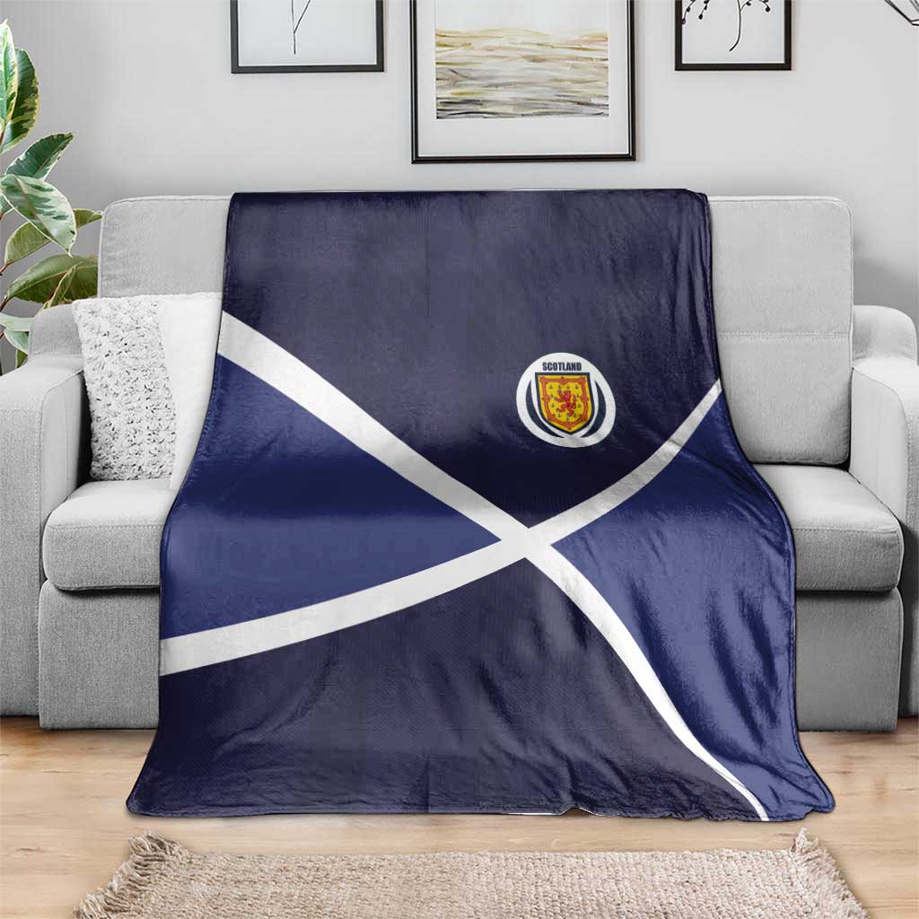 Scotland Football Blanket Tartan Patchwork Pattern Scottish Saltire Flag Style