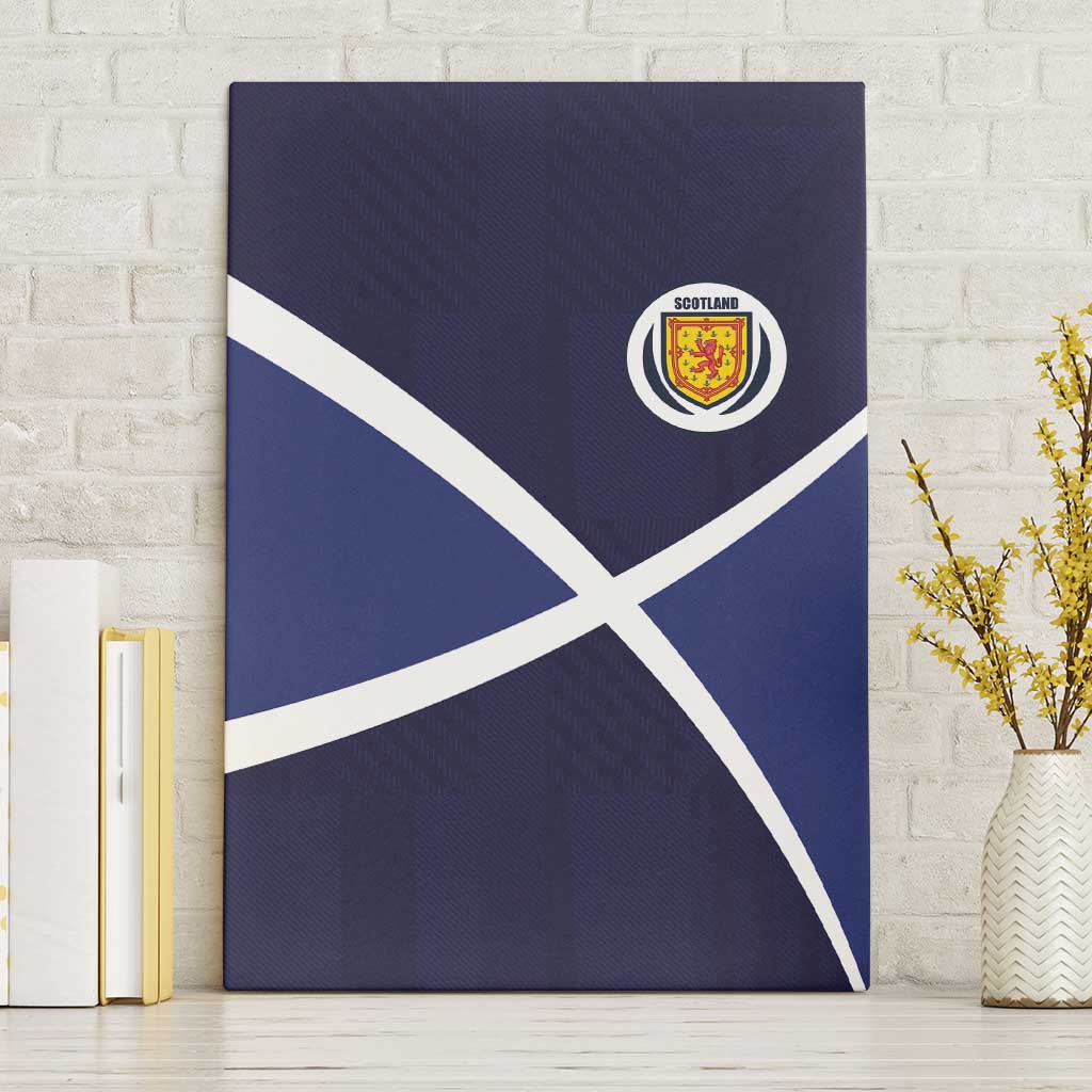 Scotland Football Canvas Wall Art Tartan Patchwork Pattern Scottish Saltire Flag Style