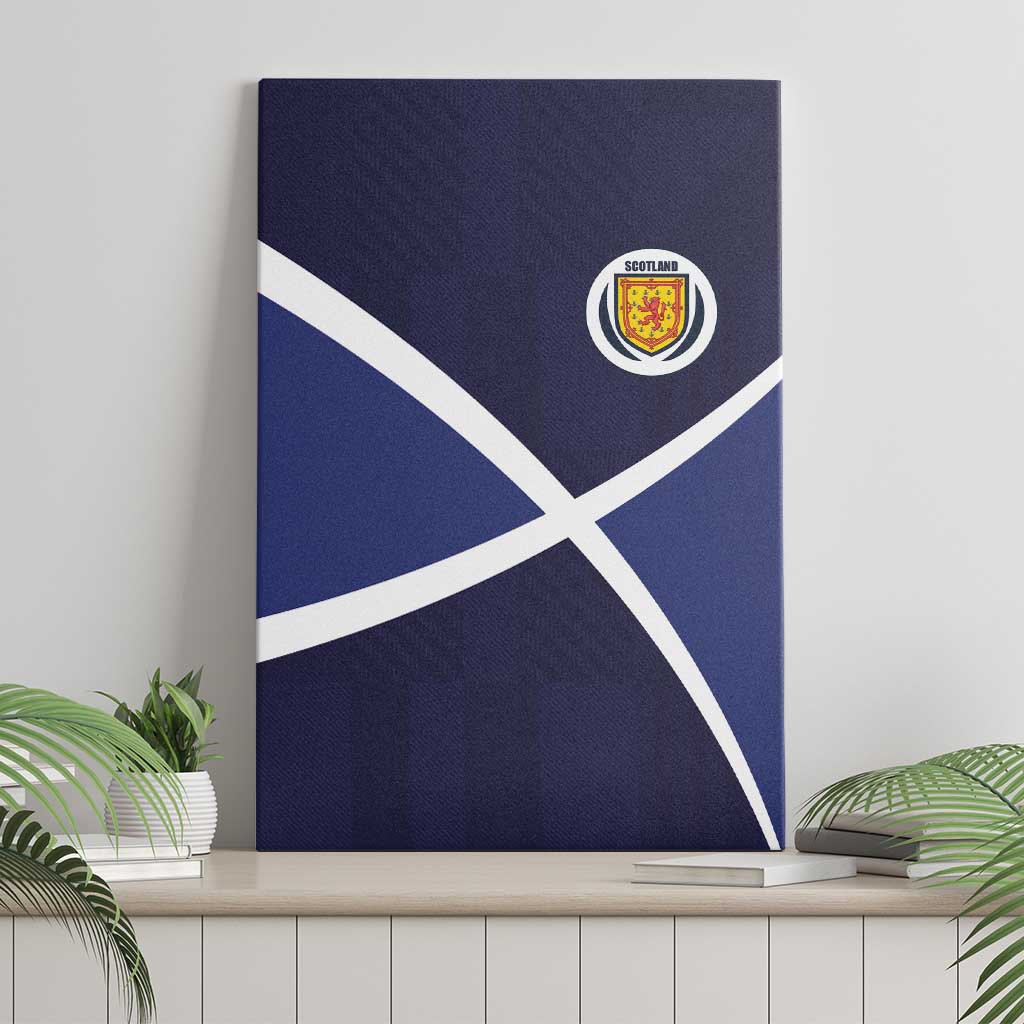 Scotland Football Canvas Wall Art Tartan Patchwork Pattern Scottish Saltire Flag Style