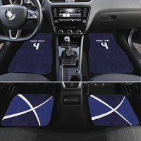 Custom Scotland Football Car Mats Tartan Patchwork Pattern Scottish Saltire Flag Style