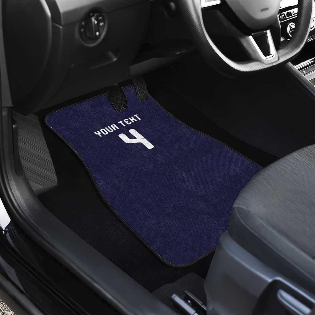 Custom Scotland Football Car Mats Tartan Patchwork Pattern Scottish Saltire Flag Style