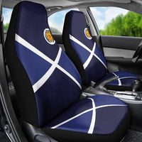 Scotland Football Car Seat Cover Tartan Patchwork Pattern Scottish Saltire Flag Style