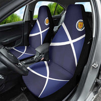Scotland Football Car Seat Cover Tartan Patchwork Pattern Scottish Saltire Flag Style