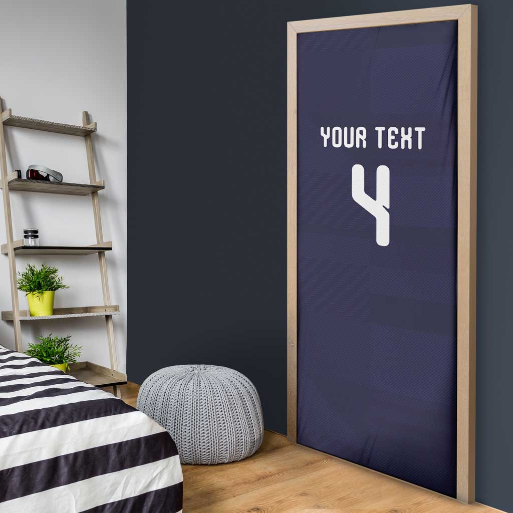 Custom Scotland Football Door Cover Tartan Patchwork Pattern Scottish Saltire Flag Style