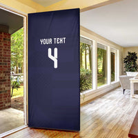 Custom Scotland Football Door Cover Tartan Patchwork Pattern Scottish Saltire Flag Style