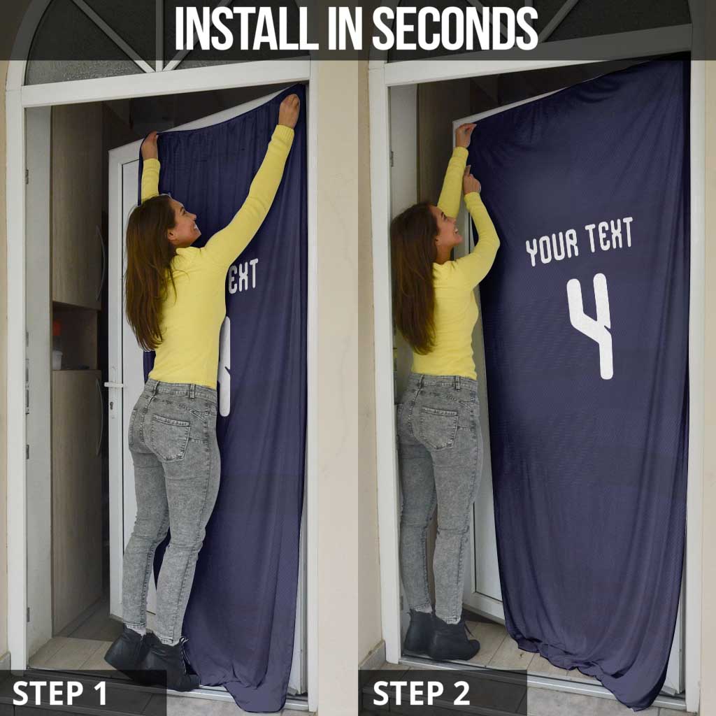 Custom Scotland Football Door Cover Tartan Patchwork Pattern Scottish Saltire Flag Style