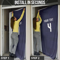 Custom Scotland Football Door Cover Tartan Patchwork Pattern Scottish Saltire Flag Style