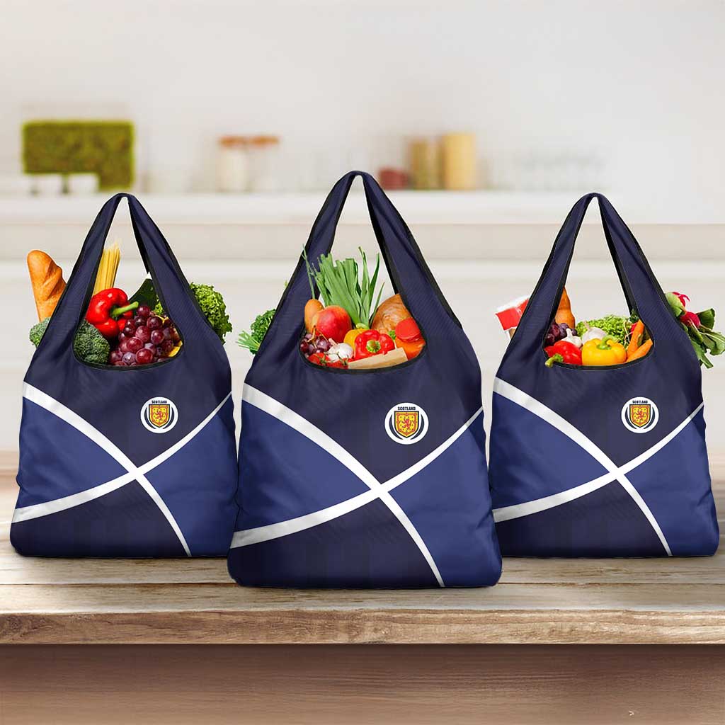 Scotland Football Grocery Bag Tartan Patchwork Pattern Scottish Saltire Flag Style