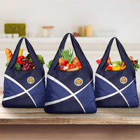 Scotland Football Grocery Bag Tartan Patchwork Pattern Scottish Saltire Flag Style